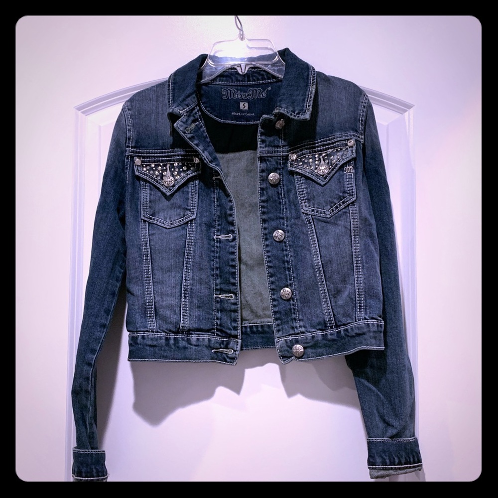 Miss me cropped jean jacket